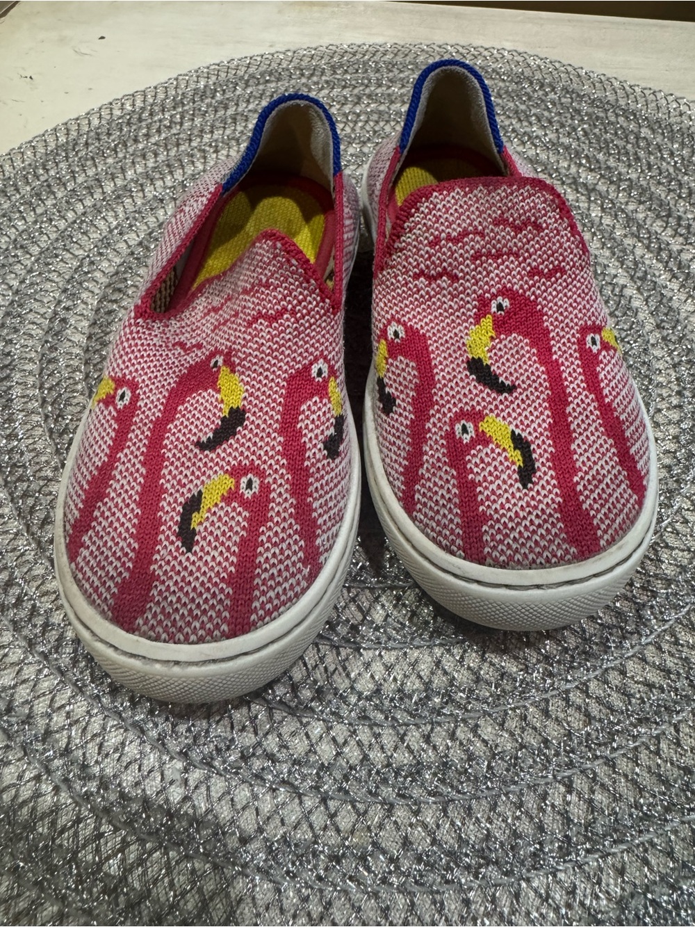 Rothys Toddler Girl’s Pink Flamingos Flat Shoes Sz 11. Super Cute! Summer.